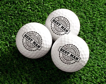 Pelotas de golf personalizadas, pelota de golf para papá, regalo de pelota de golf para padrinos de boda, pelota de golf para padrino de boda, pelota de golf personalizada, regalo de golf del Día del Padre,