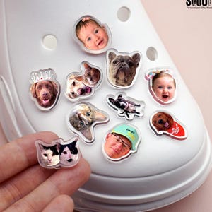Custom Baby Pet Portrait Photo Shoe Charms, Dog Cat Baby Face Shoe Clips, Photo Shoe Charms, Custom Shoe Decoration | Not Including the Shoe