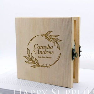 Custom CD Box, Personalised Wooden DVD Case - Wedding CD Music Video Wedding Photographs (CD07)