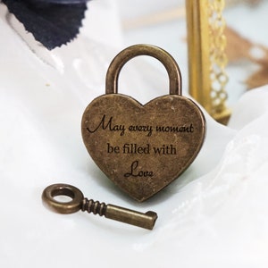 Wedding Lock, Padlock with Key, Heart Lock, Love Lock, Custom Lock, Engraved Lock Lock, Personalized Padlock, Padlock Gift, Anniversary Gift