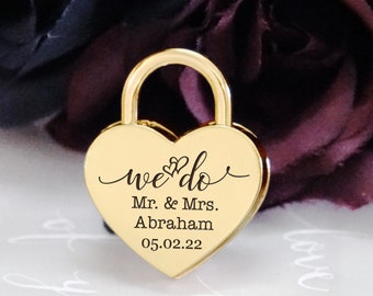 Wedding Lock, Padlock with Key, Heart Lock, Love Lock, Custom Lock, Engraved Lock Lock, Personalized Padlock, Padlock Gift, Anniversary Gift