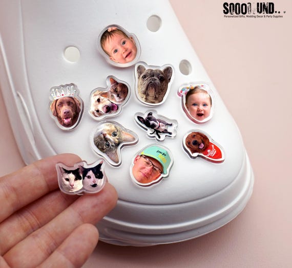 Custom Baby Pet Portrait Photo Shoe Charms, Dog Cat Baby Face Shoe Clips, Photo Shoe Charms, Custom Shoe Decoration | Not Including the Shoe