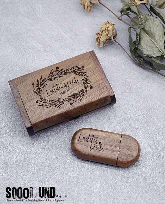 80*60*20mm Wooden Box USB Flash Drive Gift Box Package Box custom engrave logo