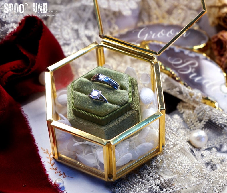 Ring Box Engagement Ring Box Wedding Ring Box Velvet Etsy