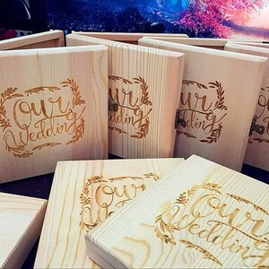Custom CD Box, Personalised Wooden DVD Case - Wedding CD Music Video ...