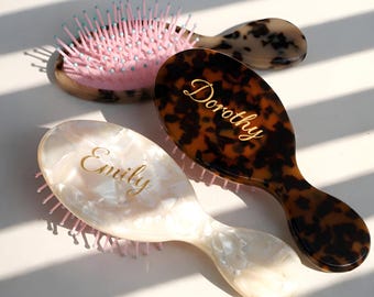 Personalized Name Comb, Engraved Mini Hairbrush, Wedding Bridesmaid Proposal, Bachelorette Party Gift for Her