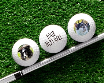 Pelotas de golf personalizadas, pelota de golf para papá, regalo de pelota para amantes del golf con cara de foto, pelota de golf con foto de mascota, pelota de golf personalizada, regalo de golf del Día del Padre