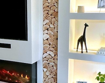Decorative Split Logs: for media walls, empty alcoves and unused fireplaces