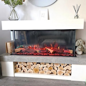 DECORATIVE LOGS Split Style: for media walls, empty alcoves and unused fireplaces