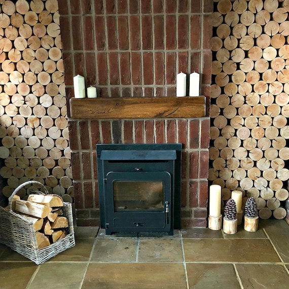 CIRCULAR Decorative Logs Real Wood Round Neat Logs - Etsy Canada