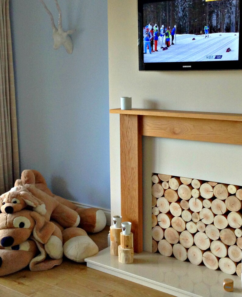 Decorative Logs for Feature Displays in Empty Fireplaces & Etsy
