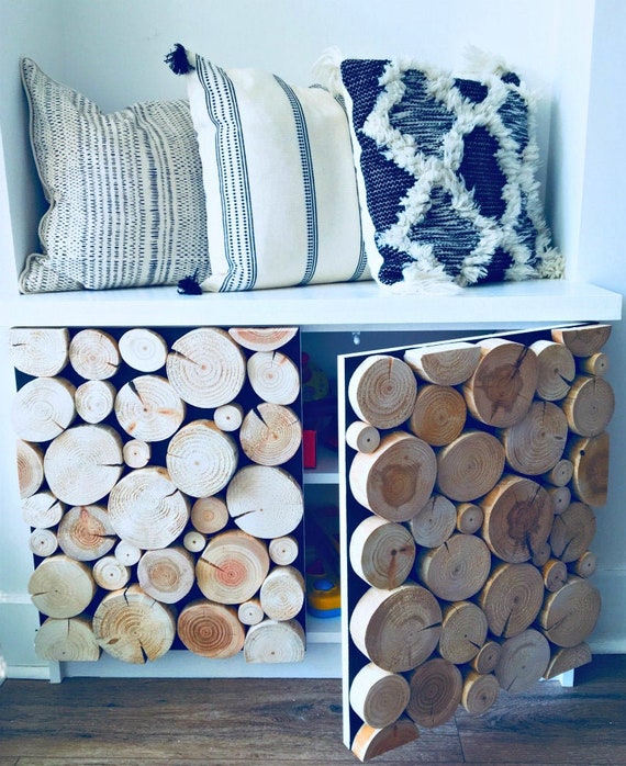 Staggered LOG Wall TILES Faux Log Stack Wood Wallcovering - Etsy Hong Kong