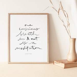 Meditation PRINTABLE INSTANT Download Wall Art Wellness Typography Prints Meditation Gift Simple Prints Spiritual image 1