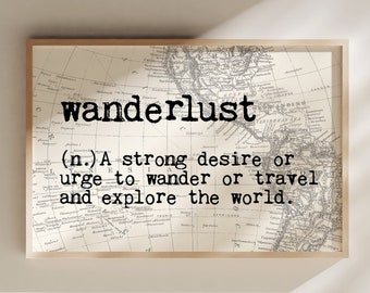 Wanderlust • PRINTABLE • INSTANT Download • Printable Wall Art • Travel • Bohemian • Boho • Natural • Black • A2, 16x20, 11x14, 8x10, 18x24