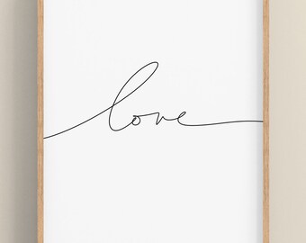 Love • PRINTABLE • INSTANT Download • Wall Art • Love Quotes • Typography Prints • Minimalist Art • Simple Prints • Scandinavian