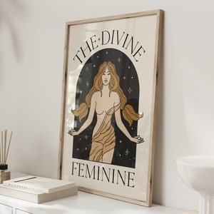 Das Göttliche Feminine DRUCKBAR SOFORTIGER Download Wandkunst Selbstliebe Frau Frauen Göttin Bild 5