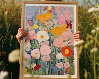 Wildflowers No.1, Cottagecore, Flowers Print, Flower Print, Flower Wall Art, Garden, Feminine, Spring Flowers Printable Download