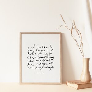 New Beginnings • PRINTABLE • INSTANT Download • Wall Art • Inspiring ...