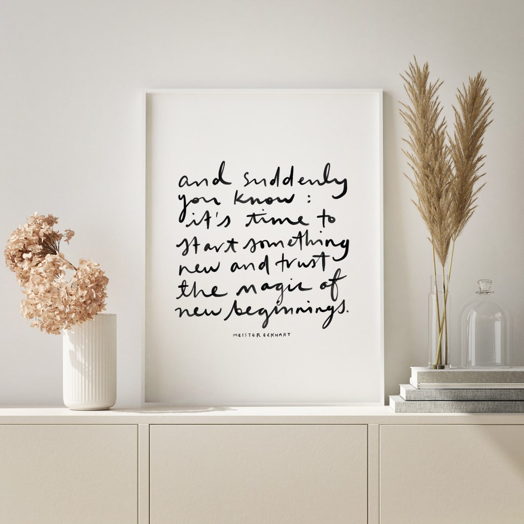 New Beginnings • PRINTABLE • INSTANT Download • Wall Art • Inspiring ...