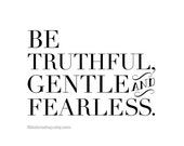 Be Truthful - Inspiring quote 8x10 inch Print on A4 (in Crisp White and Black)