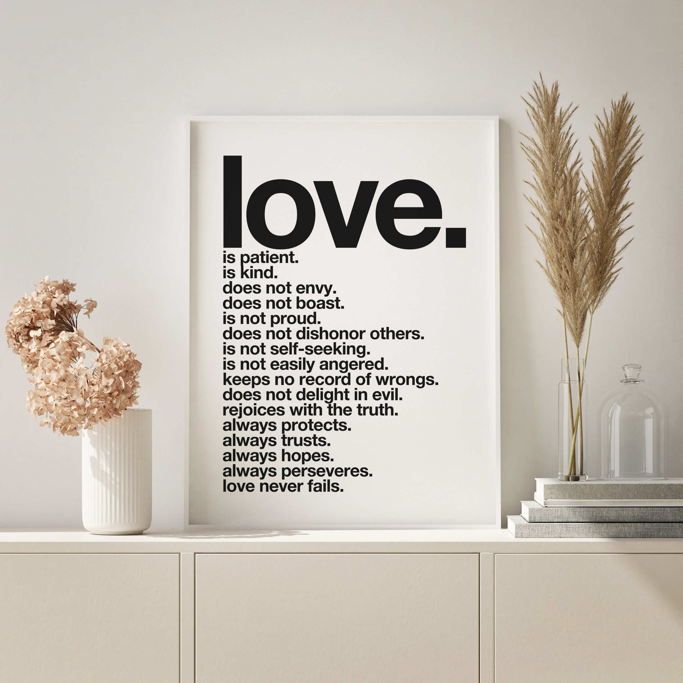 Love is Patient PRINTABLE Instant Download Digital Download Corinthians ...