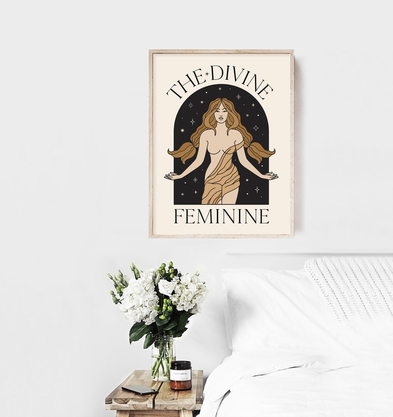 The Divine Feminine PRINTABLE INSTANT Download Wall Art Self Love Woman Women Goddess image 4