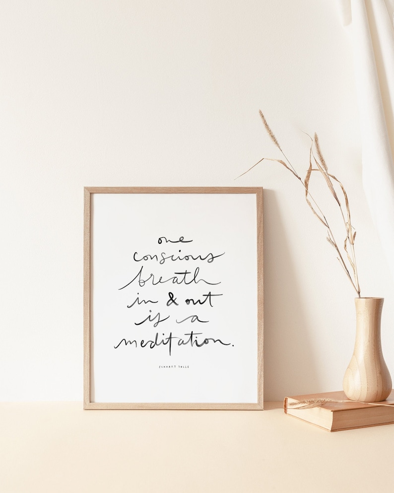 Meditation PRINTABLE INSTANT Download Wall Art Wellness Typography Prints Meditation Gift Simple Prints Spiritual image 1