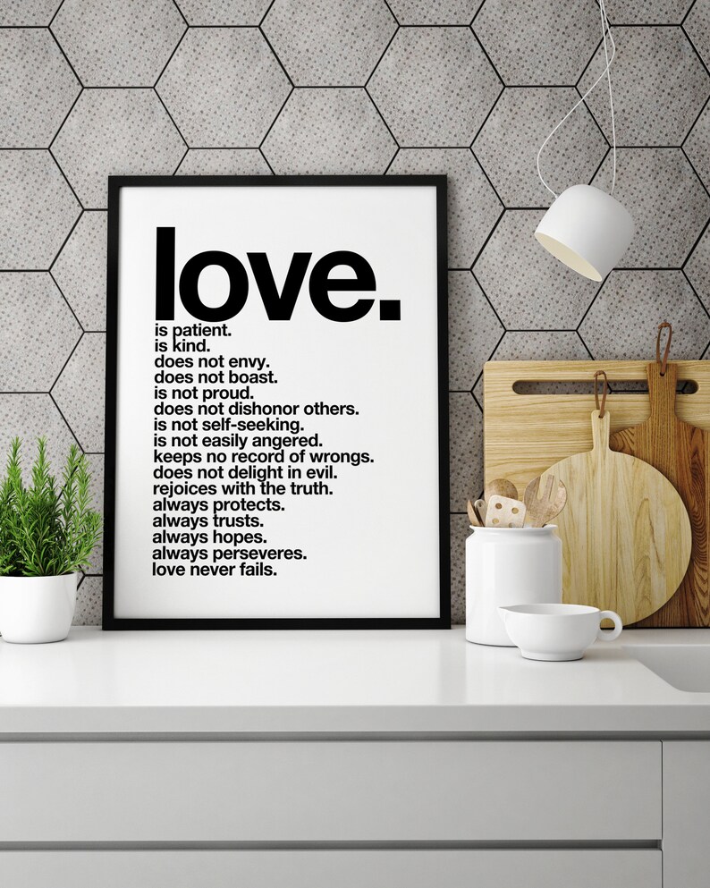 Love is Patient PRINTABLE Instant Download Digital Download Corinthians ...