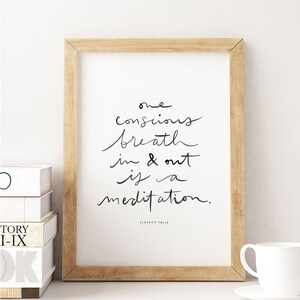 Meditation PRINTABLE INSTANT Download Wall Art Wellness Typography Prints Meditation Gift Simple Prints Spiritual image 4