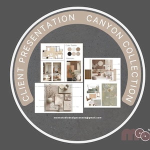 Interior Design Presentation | Interior Design Project Template | Client Presentation | Canva Template