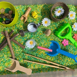 FUNLIO Table sensorielle en Bois avec 2 bacs pour Les Enfants de 1 à 5 Ans, Table sensorielle pour Enfants à Hauteur réglable sur 3 Niveaux, de Jeu