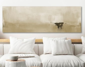 Long Horizontal Wall Art for Country Farmhouse, Long Narrow Canvas Print, Wide Over the Fireplace Art, Countryside Bedroom