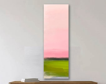Jacquie Gouveia, Vibrant Pink Colorful Tall Vertical Canvas Wall Art, 20x60 Vertical Wall Art, Abstract Landscape Tall Narrow Canvas Print