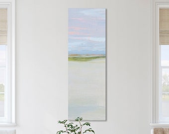 Cape Cod Inspired Vertical Canvas Wall Art by Jacquie Gouveia, Tranquil Coastal Tall Narrow Art, Serene Art for Entryway