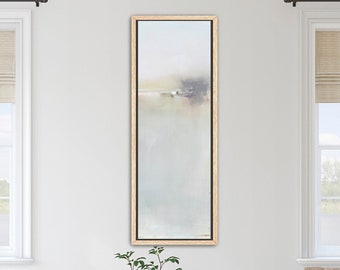 Jacquie Gouveia, Framed Vertical Wall Art, Tall Narrow Decor,  20x60 Framed Canvas Art, Serene Coastal Decor, Modern Coastal Home