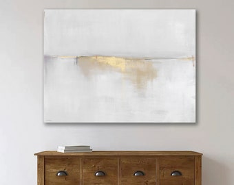 Large Horizontal Wall Art by Jacquie Gouveia, Large Coastal Canvas Print, Long Narrow Modern Coastal Canvas Decor, Mantel Decor