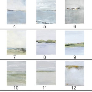 Set Of 9 16x20 Coastal Art Prints by Jacquie Gouveia, Customized Art Prints, Abstract Coastal Landscape Prints, Group of 9 Vertical Prints image 2