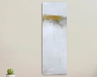 Coastal Vertical Canvas Wall Art by Jacquie Gouveia, Tranquil Tall Narrow Art for Entryway, Serene Modern Coastal Art for Home