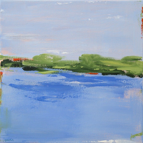 Original Abstract Landscape Art Beach Painting Hingham New Etsy