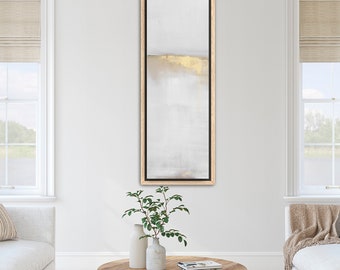 Framed Vertical Wall Art, Tall Narrow Decor,  20x60 Framed Canvas Art, Serene Coastal Decor, Modern Coastal Home, Jacquie Gouveia