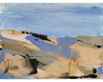 Cape Cod Coastal Painting by Jacquie Gouveia, Original Beach Painting On Canvas, 9x12 Landscape Coastal Wall Art, Apartment Decor