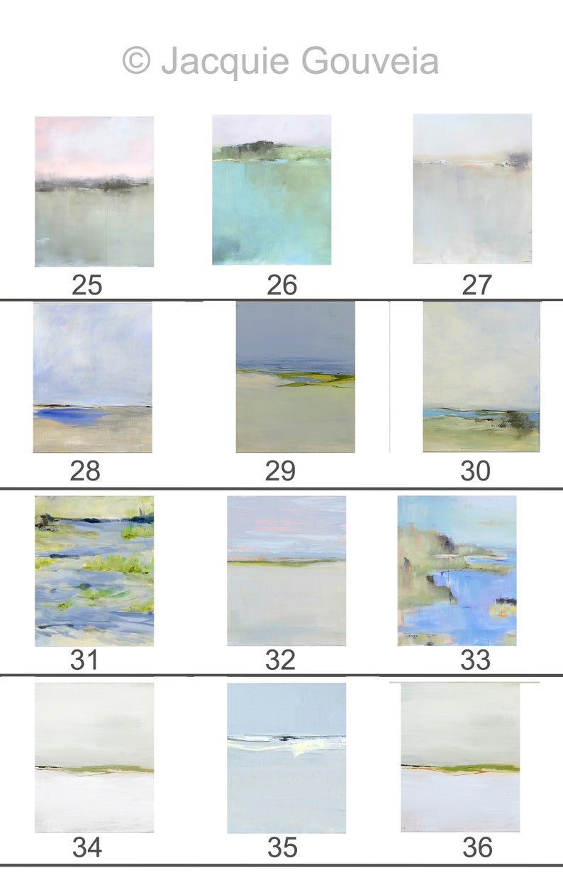 Set Of 9 16x20 Coastal Art Prints by Jacquie Gouveia, Customized Art Prints, Abstract Coastal Landscape Prints, Group of 9 Vertical Prints image 4