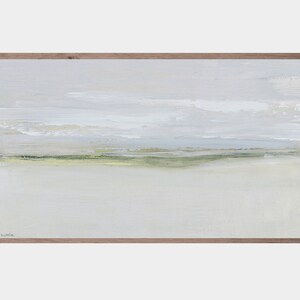 Samsung Frame TV Kunst, Serene Neutral Soft Clouds Seascape Painting, Samsung TV Art, Cape Cod StrandKunst Instant Digital Download