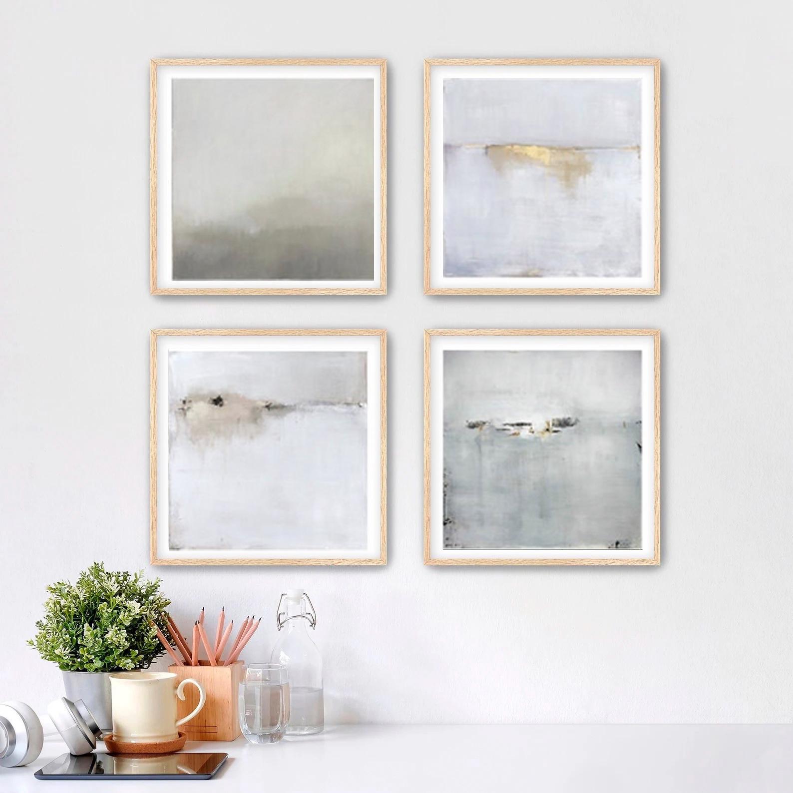 Set of 4 Calming Abstract Landscape Prints by Jacquie Gouveia, Serene ...