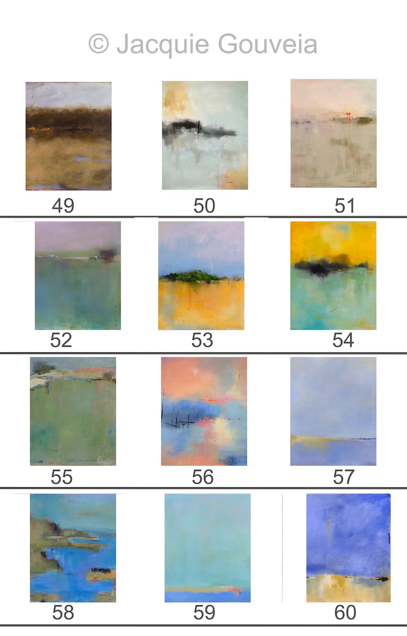 Set Of 9 16x20 Coastal Art Prints by Jacquie Gouveia, Customized Art Prints, Abstract Coastal Landscape Prints, Group of 9 Vertical Prints image 6