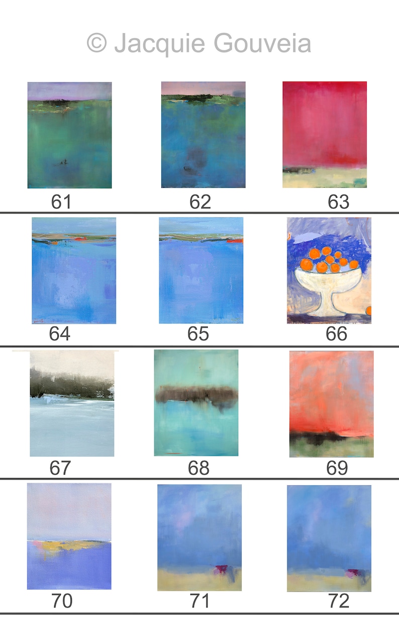 Set Of 9 16x20 Coastal Art Prints by Jacquie Gouveia, Customized Art Prints, Abstract Coastal Landscape Prints, Group of 9 Vertical Prints image 7