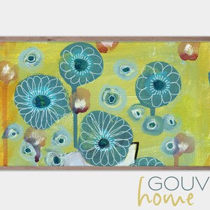 Samsung Frame TV Art, Vibrant Floral Painting, Abstract Blue Flowers Art, Samsung Art TV, Digital Download Samsung Frame, Digital Download
