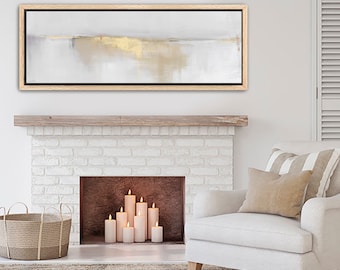 Framed Horizontal Wall Art, Long Narrow Decor,  20x60 Framed Canvas Art, Serene Coastal Decor, Modern Coastal Home, Jacquie Gouveia