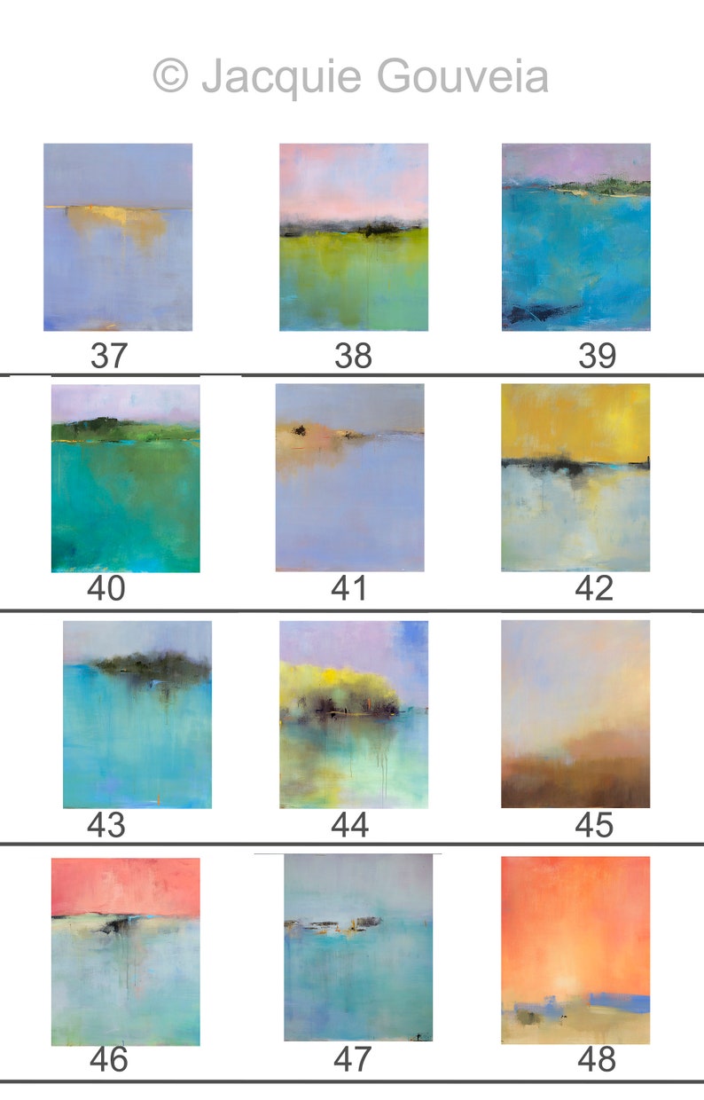 Set Of 9 16x20 Coastal Art Prints by Jacquie Gouveia, Customized Art Prints, Abstract Coastal Landscape Prints, Group of 9 Vertical Prints image 5