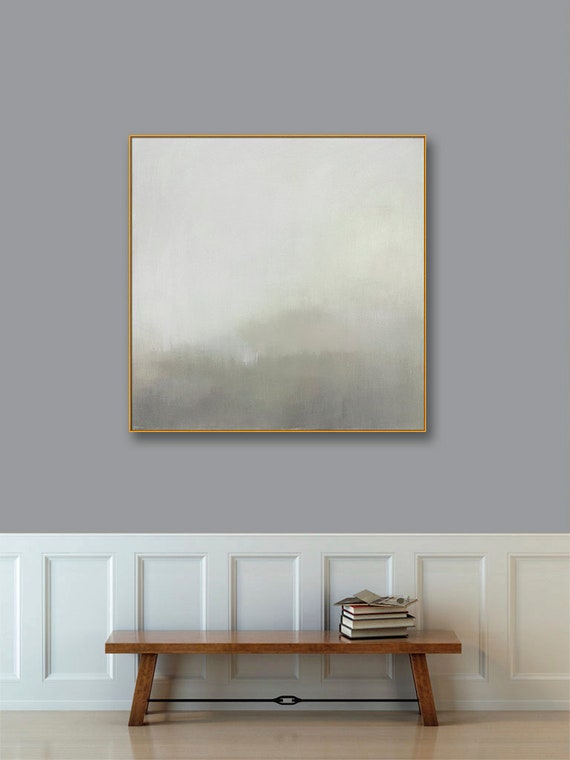 gold framed large gray